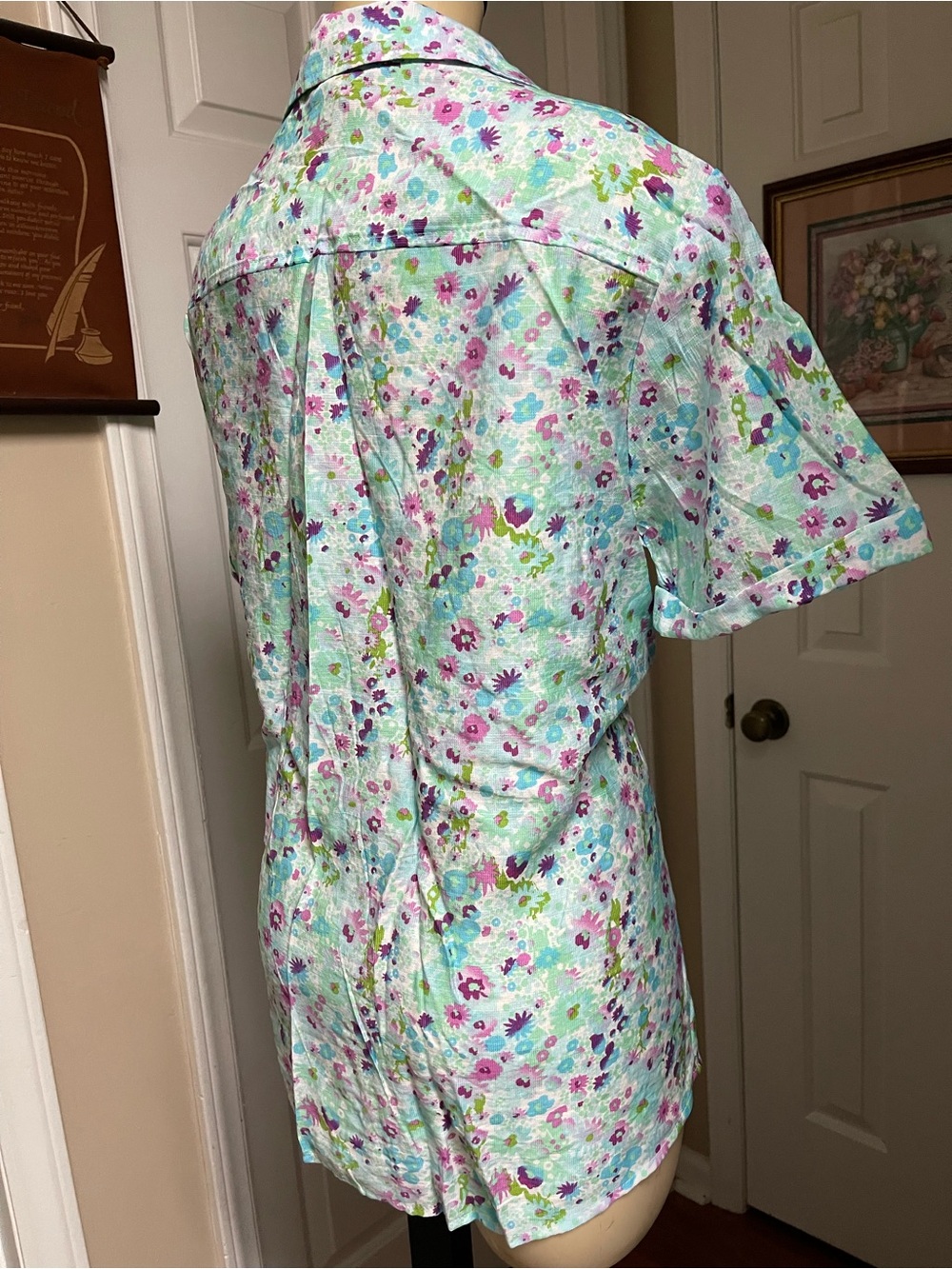 White Stag Pastel Floral Button-Up Blouse - Picture 10 of 13